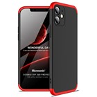 Microsonic Apple iPhone 12 Mini Kılıf Double Dip 360 Protective Siyah Kırmızı