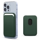 Microsonic Apple iPhone 15 Pro Leather Wallet MagSafe Koyu Yeşil