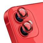 Microsonic Apple iPhone 12 Tekli Kamera Lens Koruma Camı Kırmızı