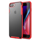 Microsonic Apple iPhone 8 Plus Kılıf Frosted Frame Kırmızı