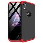 Microsonic Apple iPhone XR 6 1 Kılıf Double Dip 360 Protective Siyah Kırmızı