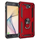 Microsonic Samsung Galaxy J7 Prime 2 Kılıf Military Ring Holder Kırmızı