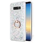 Microsonic Samsung Galaxy Note 8 Kılıf Glitter Liquid Holder Gümüş