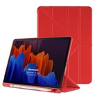 Microsonic Samsung Galaxy Tab S9 FE Kılıf Origami Pencil Kırmızı