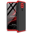 Microsonic Xiaomi Redmi Note 9 Kılıf Double Dip 360 Protective Siyah Kırmızı
