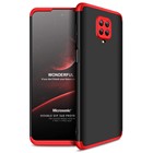 Microsonic Xiaomi Redmi Note 9 Pro Kılıf Double Dip 360 Protective Siyah Kırmızı