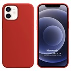 Microsonic Apple iPhone 12 Mini Kılıf Liquid Lansman Silikon Koyu Kırmızı