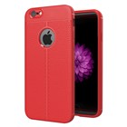 Microsonic Apple iPhone 8 Kılıf Deri Dokulu Silikon Kırmızı
