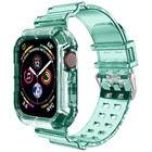 Microsonic Apple Watch Series 6 44mm Kordon Transparent Clear Band Yeşil
