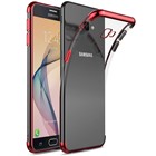 Microsonic Samsung Galaxy J7 Prime Kılıf Skyfall Transparent Clear Kırmızı