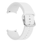 Microsonic Samsung Galaxy Watch 4 44mm Kordon Solid Silicone Band Beyaz