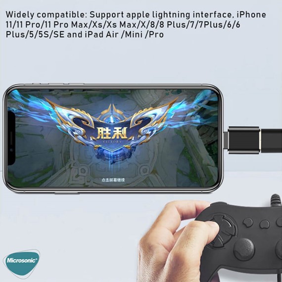 Microsonic Lightning to OTG Adapter Lightning iPhone iPad Dişi USB Dönüştürücü Adaptör Gri 4