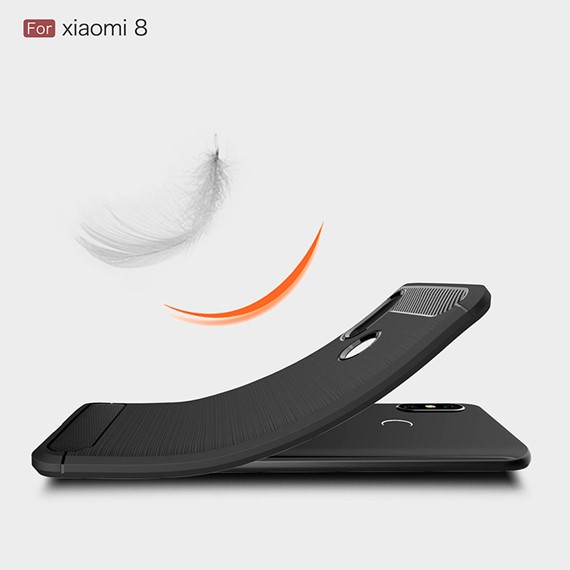 Microsonic Xiaomi Mi 8 Kılıf Room Silikon Siyah 4