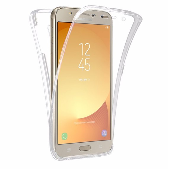 Microsonic Samsung Galaxy J3 Pro Kılıf 6 tarafı tam full koruma 360 Clear Soft Şeffaf 1