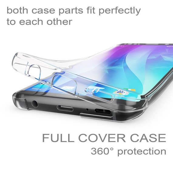 Microsonic Samsung Galaxy S9 Plus Kılıf 6 tarafı tam full koruma 360 Clear Soft Şeffaf 2