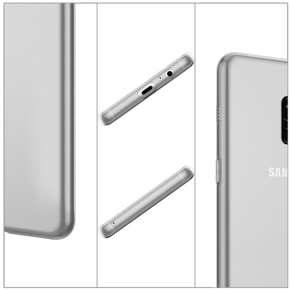 Microsonic Samsung Galaxy A6 2018 Kılıf Transparent Soft Beyaz 5