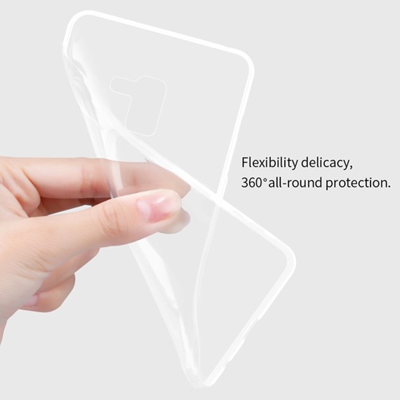 Microsonic Samsung Galaxy A8 2018 Kılıf Transparent Soft Beyaz 4