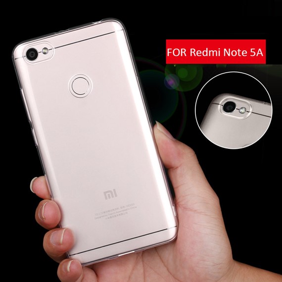 Microsonic Xiaomi Redmi Note 5A Prime Kılıf Transparent Soft Beyaz 4