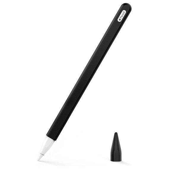 Microsonic Apple Pencil 2 nesil Kılıf Mat Silikon V2 Siyah 1