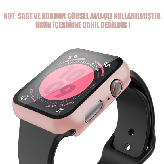 Microsonic Apple Watch Series 5 44mm Kılıf Matte Premium Slim WatchBand Rose Gold 2