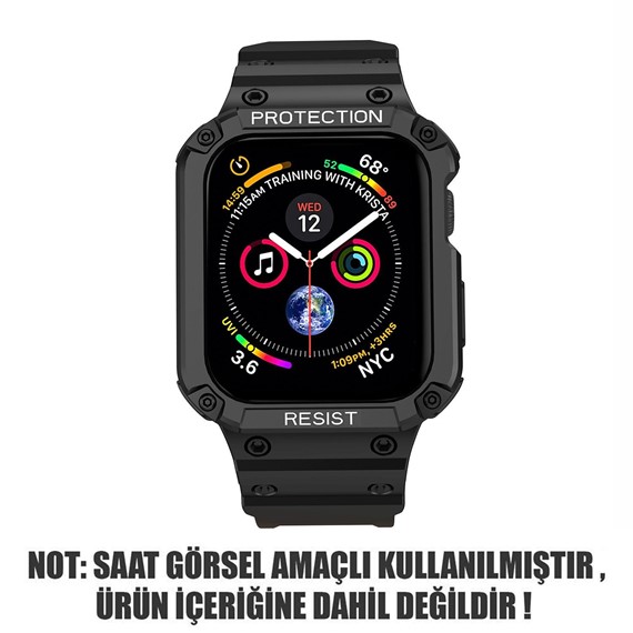 Microsonic Apple Watch 9 45mm Kordon Single Apex Resist Şeffaf 2