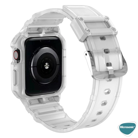 Microsonic Apple Watch 7 41mm Kordon Single Apex Resist Koyu Gri 4
