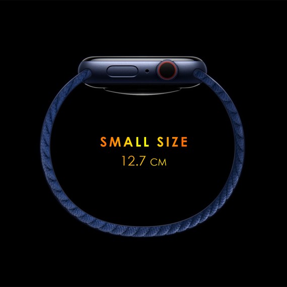 Microsonic Apple Watch Series 3 42mm Kordon Small Size 127mm Knitted Fabric Single Loop Koyu Gri 3