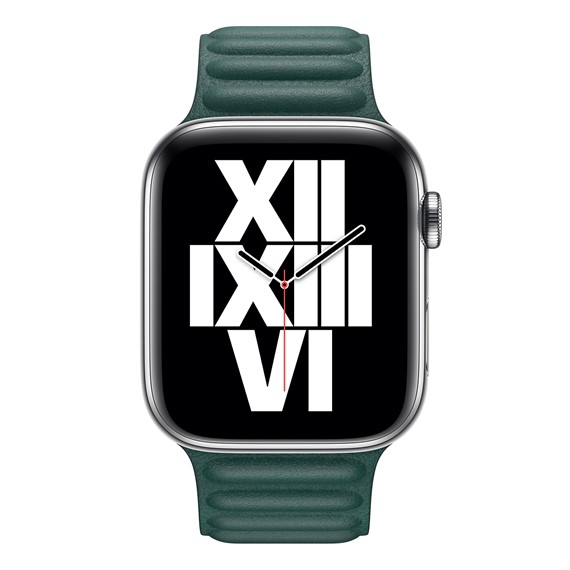 Microsonic Apple Watch Series 9 41mm Kordon Leather Link Band Koyu Yeşil 3