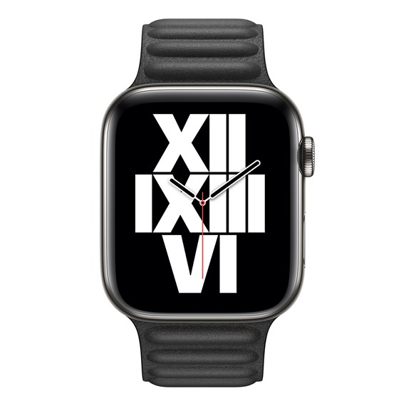 Microsonic Apple Watch SE 40mm Kordon Leather Link Band Siyah 3