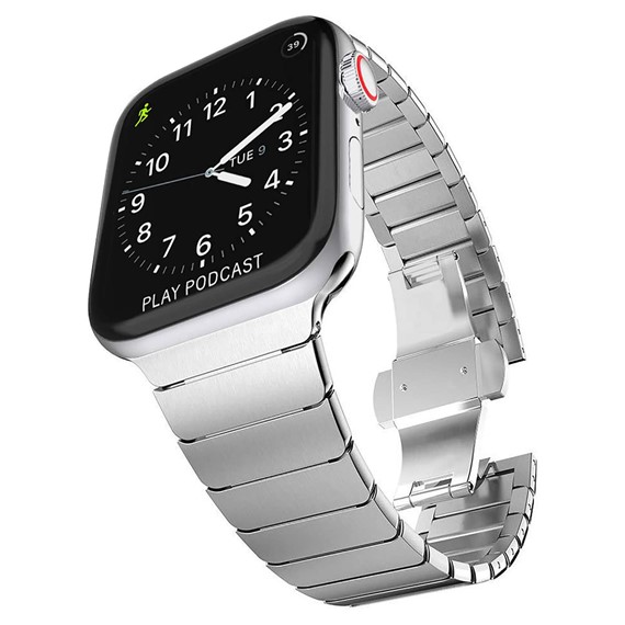 Microsonic Apple Watch Series 3 42mm Kordon Link Bracelet Band Gümüş 5