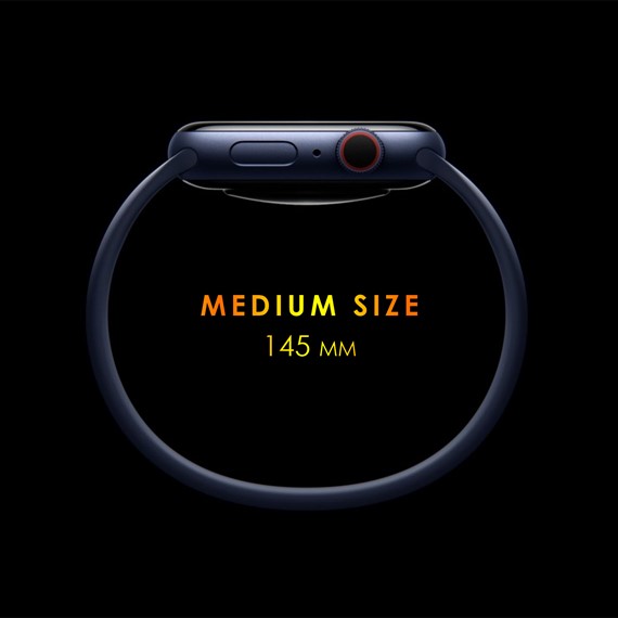 Microsonic Apple Watch Series 9 41mm Kordon Medium Size 145mm New Solo Loop Siyah 3