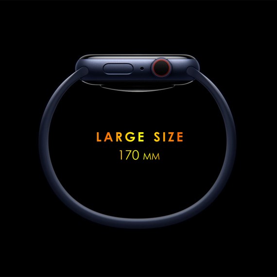 Microsonic Apple Watch SE 2022 44mm Kordon Large Size 170mm New Solo Loop Lacivert 3