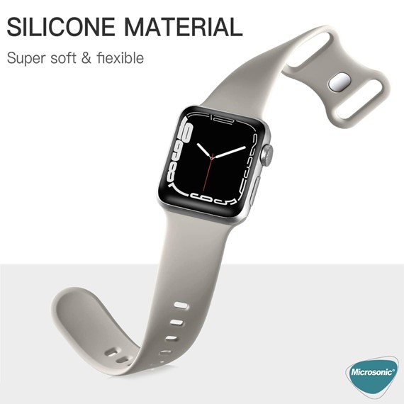 Microsonic Apple Watch SE 40mm Kordon ActiveFlex Wristband Rose Gold 3