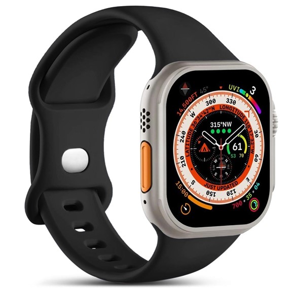 Microsonic Apple Watch SE 40mm Kordon ActiveFlex Wristband Siyah 1