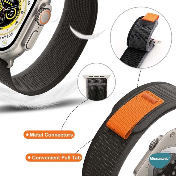 Microsonic Apple Watch SE 2022 44mm Kordon Hike Spiral Bej 7