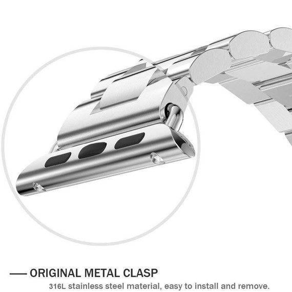 Microsonic Apple Watch Ultra 2 Metal Stainless Steel Kordon Gümüş 4