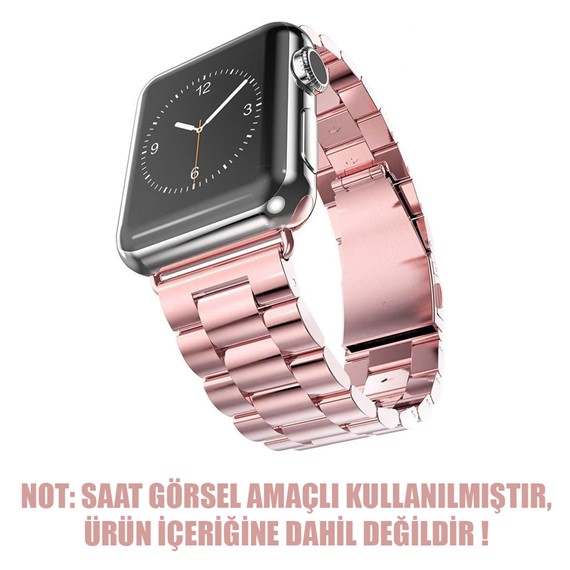 Microsonic Apple Watch SE 40mm Metal Stainless Steel Kordon Rose Gold 2