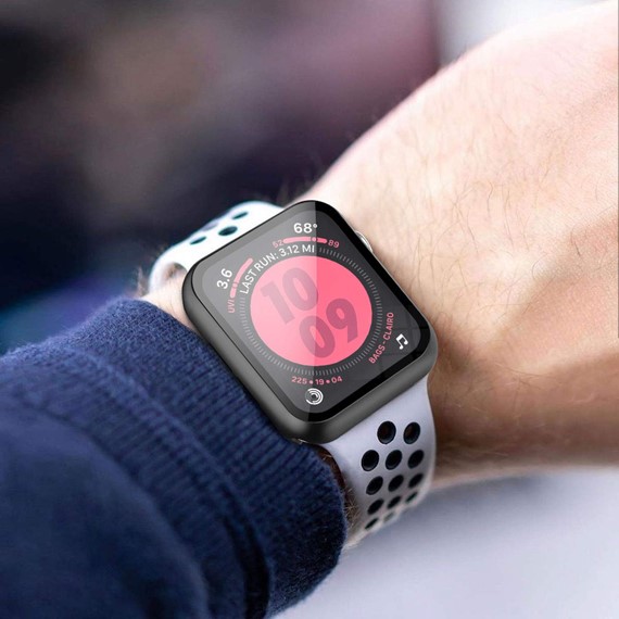 Microsonic Apple Watch SE 44mm Kılıf Matte Premium Slim WatchBand Kırmızı 5
