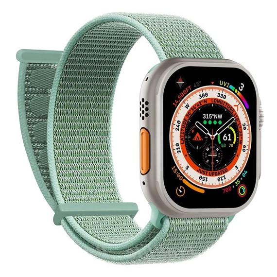 Microsonic Apple Watch Series 6 44mm Hasırlı Kordon Woven Yeşil 1