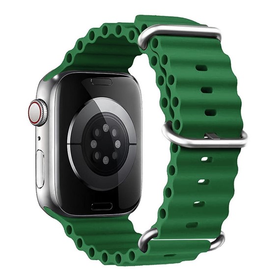 Microsonic Apple Watch Series 6 44mm Kordon Aqua Belt Yeşil 1