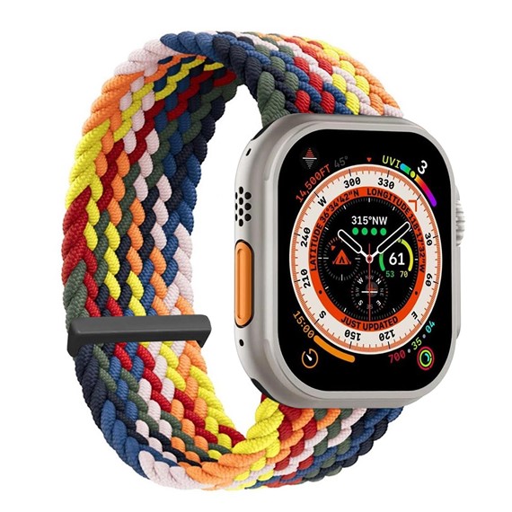 Microsonic Apple Watch Series 6 44mm Kordon Small Size 127mm Knitted Fabric Single Loop Multi Color 1