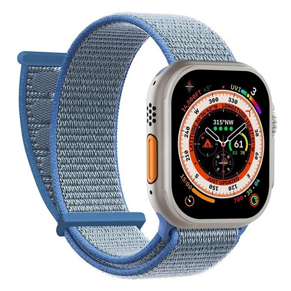 Microsonic Apple Watch Series 9 41mm Hasırlı Kordon Woven Mavi 1