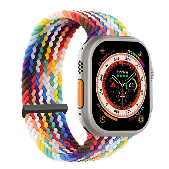 Microsonic Apple Watch Series 9 41mm Kordon Small Size 127mm Knitted Fabric Single Loop Pride Edition 1