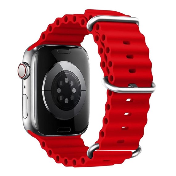 Microsonic Apple Watch Ultra 2 Kordon Aqua Belt Kırmızı 1