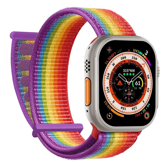 Microsonic Apple Watch Ultra Hasırlı Kordon Woven Pride Edition 1