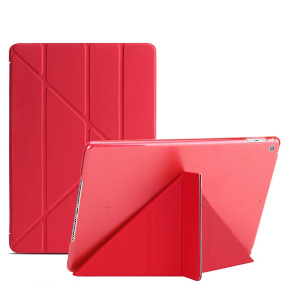 Microsonic Apple iPad 10 2 9 Nesil A2602-A2604-A2603-A2605 Folding Origami Design Kılıf Kırmızı 1