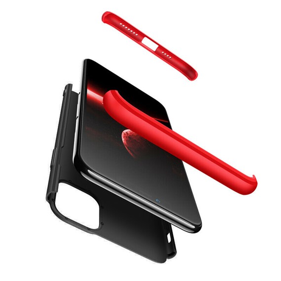 Microsonic Apple iPhone 11 6 1 Kılıf Double Dip 360 Protective Siyah Kırmızı 3