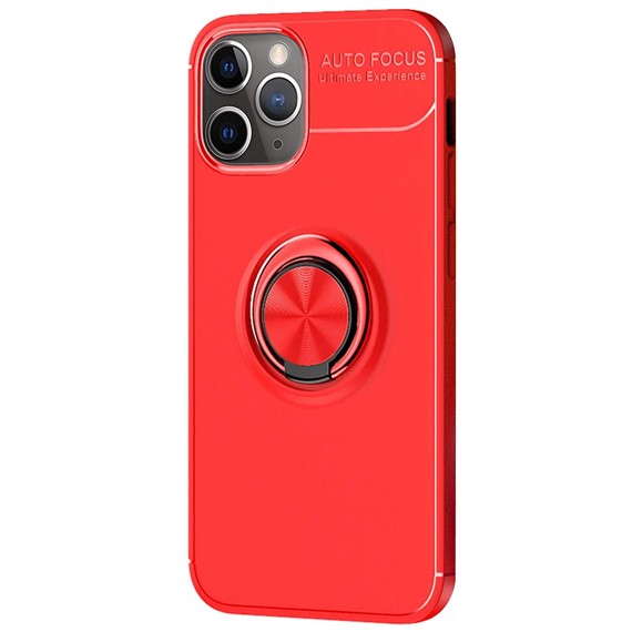 Microsonic Apple iPhone 11 Pro Kılıf Kickstand Ring Holder Kırmızı 2
