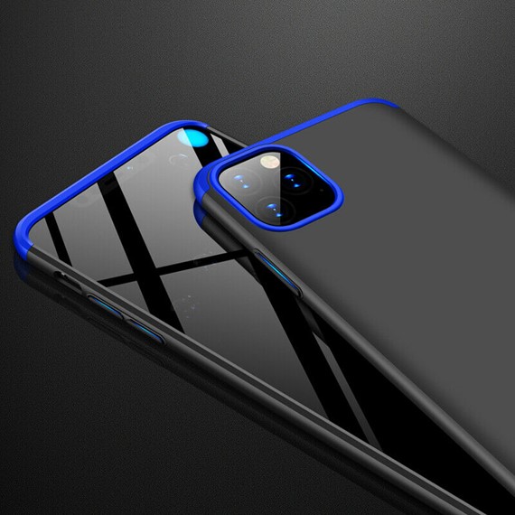 Microsonic Apple iPhone 11 Pro Max 6 5 Kılıf Double Dip 360 Protective Siyah Mavi 3