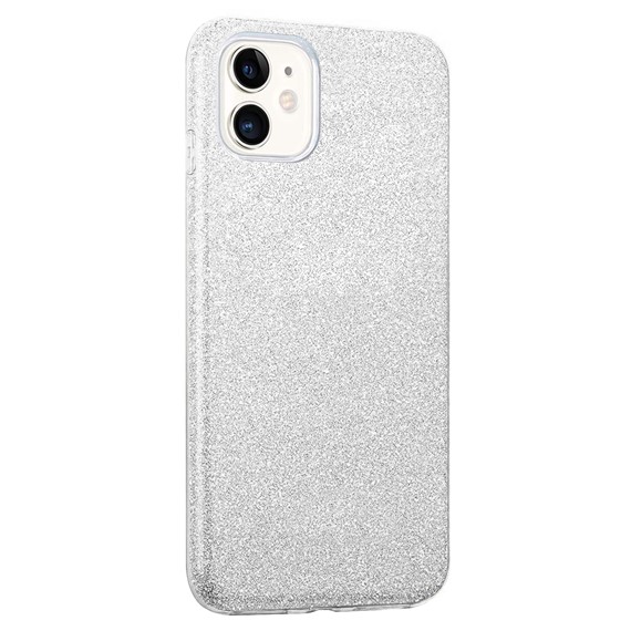 Microsonic Apple iPhone 12 Kılıf Sparkle Shiny Gümüş 2